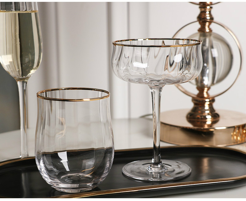 Copos & Taças Classic Luxo - Borda Gold
