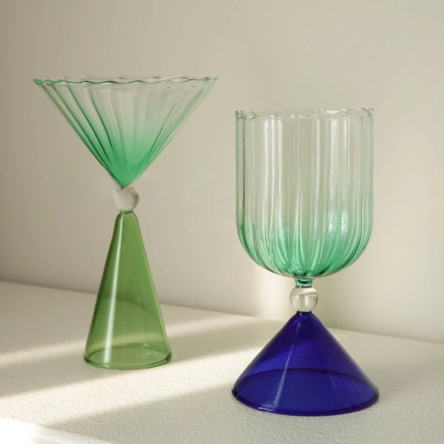 Taças feitas a mão Saint-Louiz - design moderno