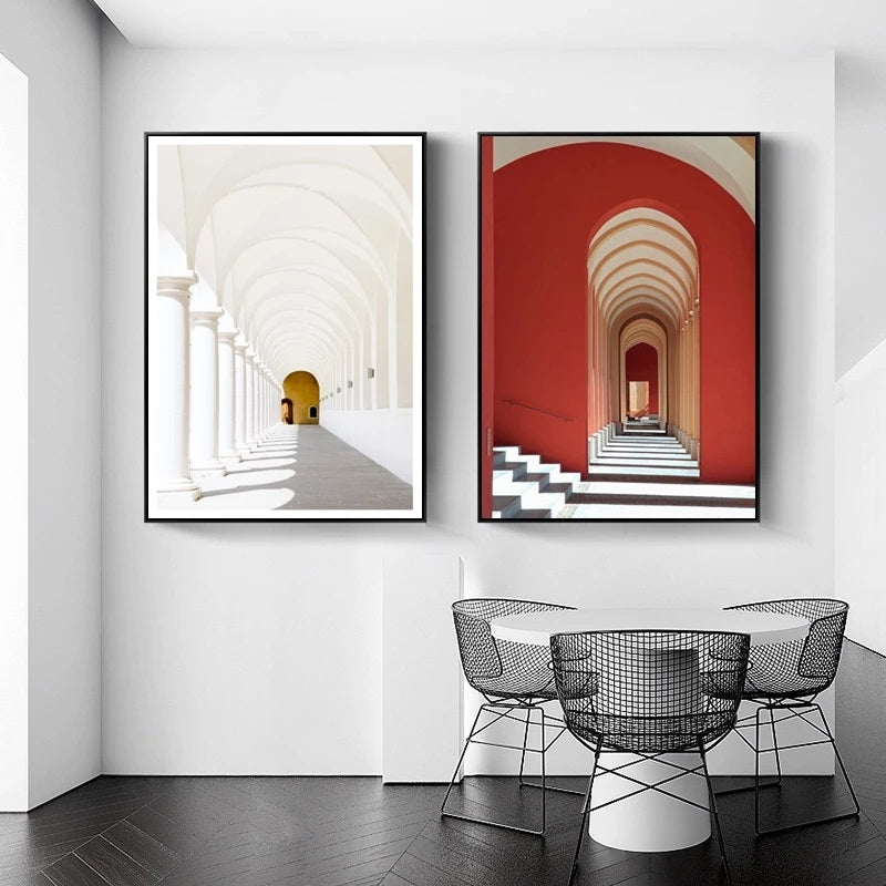 Telas em perspectiva Arquitetura Europeia - impressão 3d em canvas