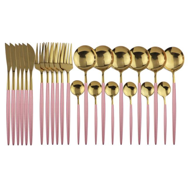 Talheres Europeu Bicolors - 24pcs