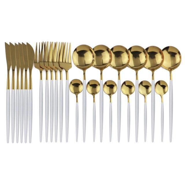 Talheres Europeu Bicolors - 24pcs