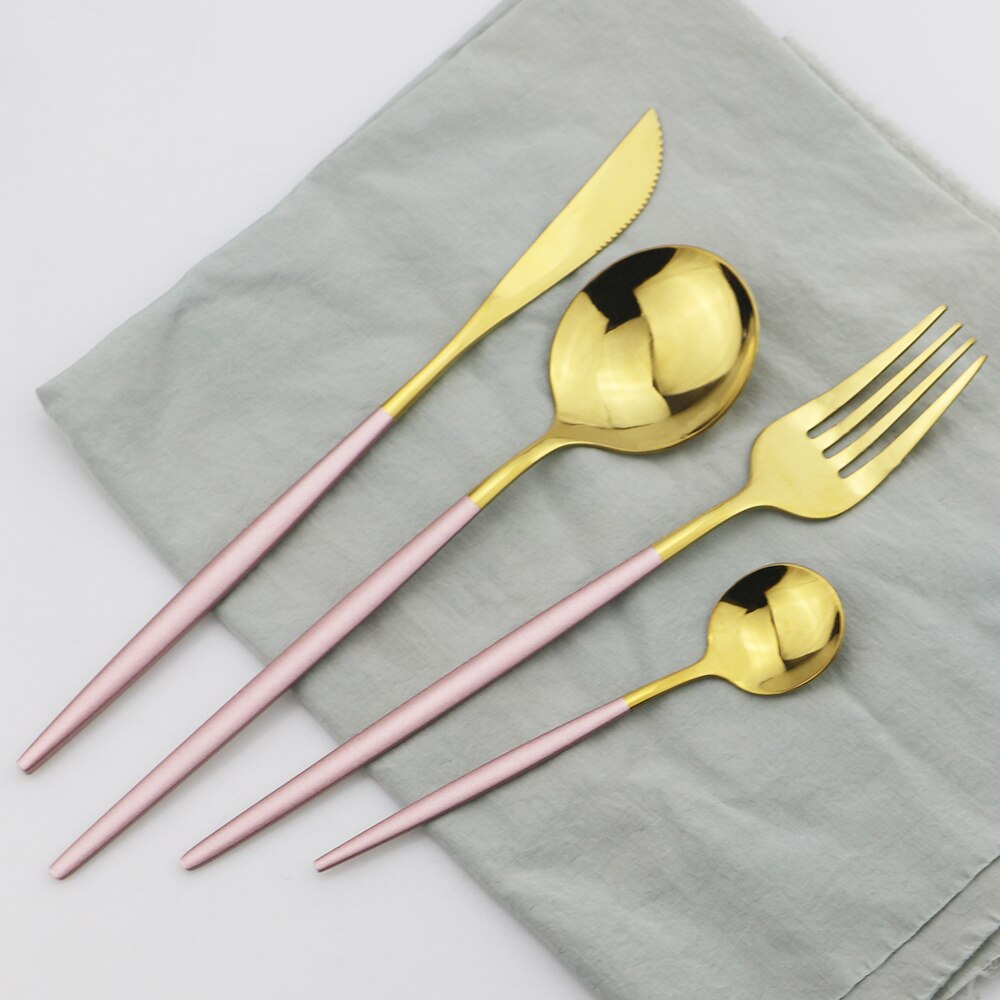 Talheres Europeu Bicolors - 24pcs