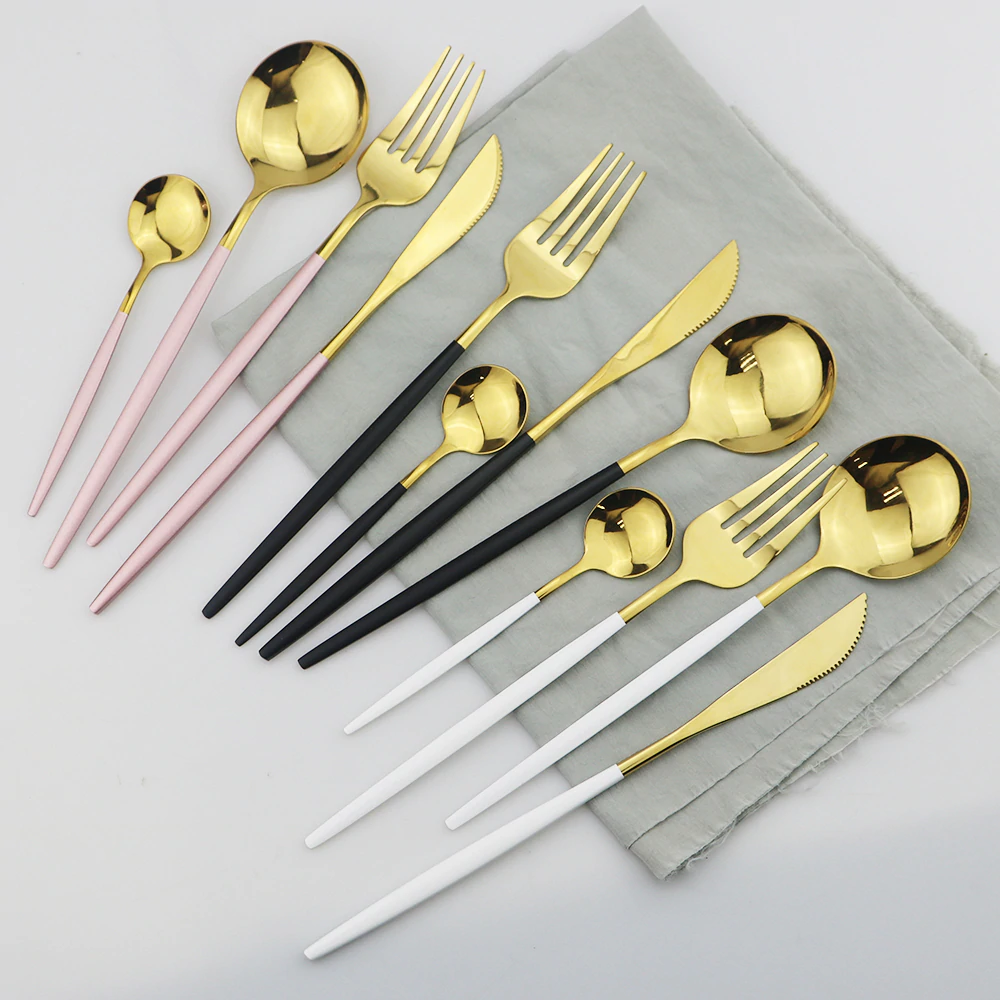Talheres Europeu Bicolors - 24pcs