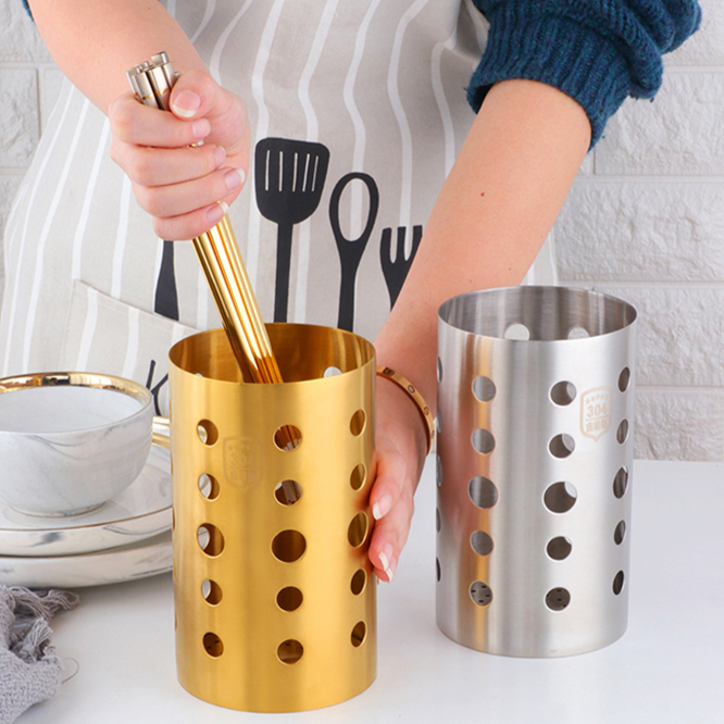 Kit 7pcs Utensílios Gold - Em inox escovado