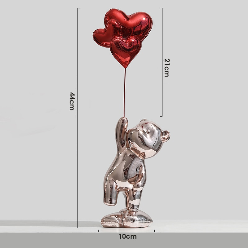 Adornos decorativos Love Balloon - pintura eletrostática