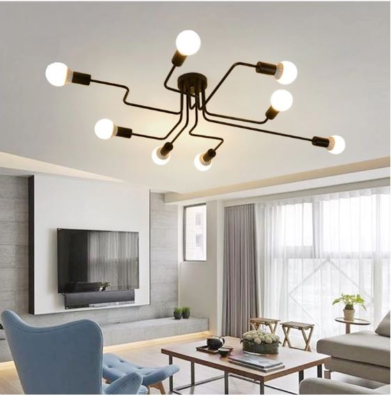 Lustre industrial moderno Arms - 03 Tamanhos