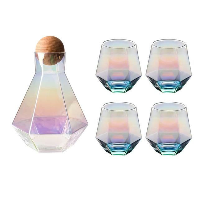 Jarra & Copos Geometry - Individual ou Jogo 3/5pcs