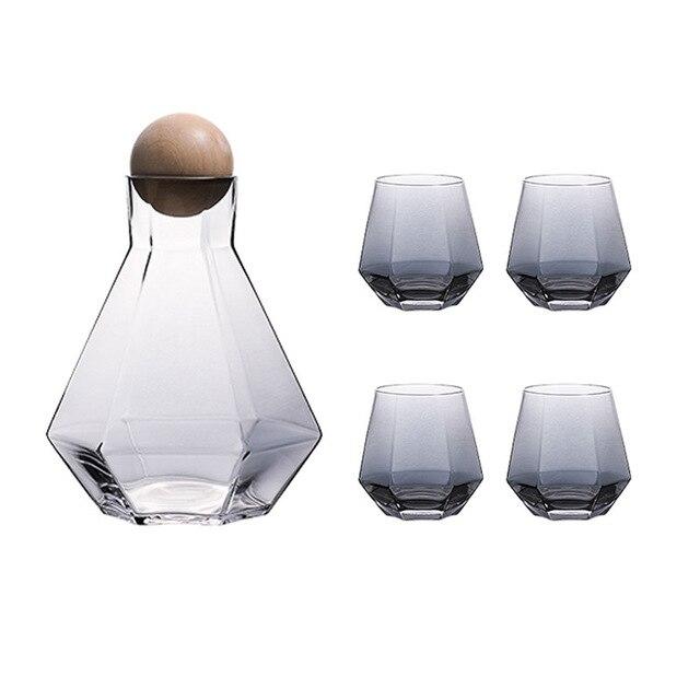 Jarra & Copos Geometry - Individual ou Jogo 3/5pcs