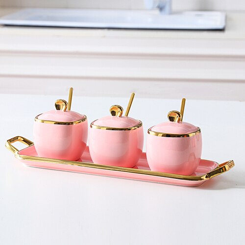 Kit 4pcs Porta Condimentos Deluxe - em porcelana