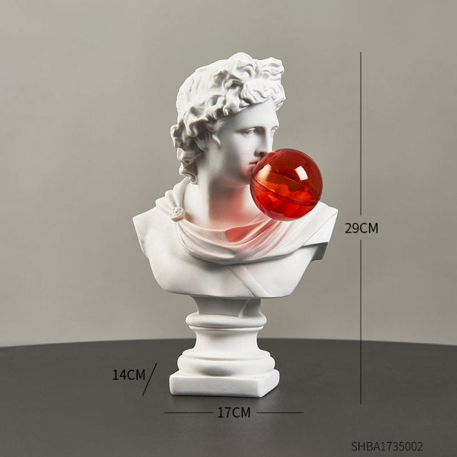 Esculturas Gregas Bubble Red - Design Contemporâneo