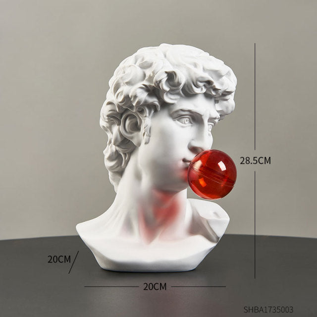 Esculturas Gregas Bubble Red - Design Contemporâneo