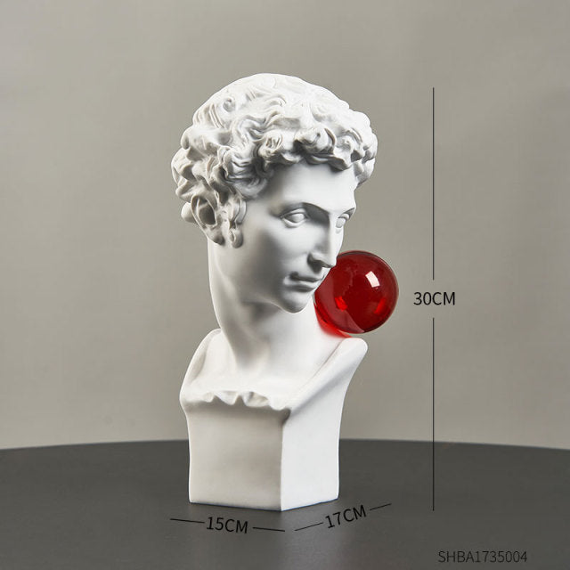 Esculturas Gregas Bubble Red - Design Contemporâneo