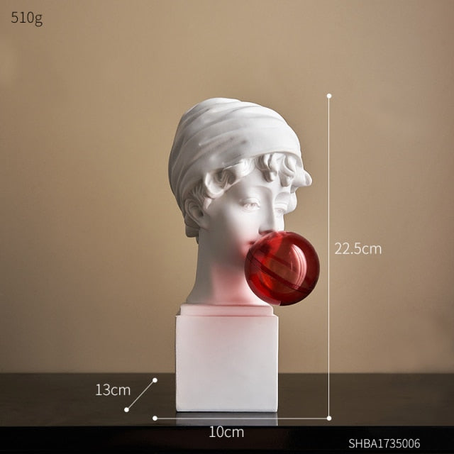 Esculturas Gregas Bubble Red - Design Contemporâneo