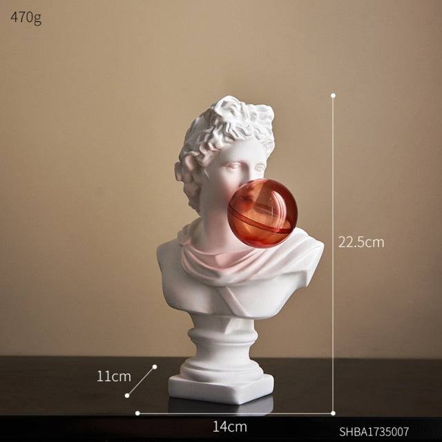 Esculturas Gregas Bubble Red - Design Contemporâneo