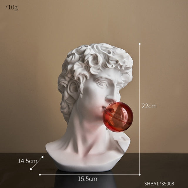 Esculturas Gregas Bubble Red - Design Contemporâneo