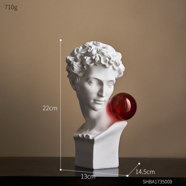 Esculturas Gregas Bubble Red - Design Contemporâneo