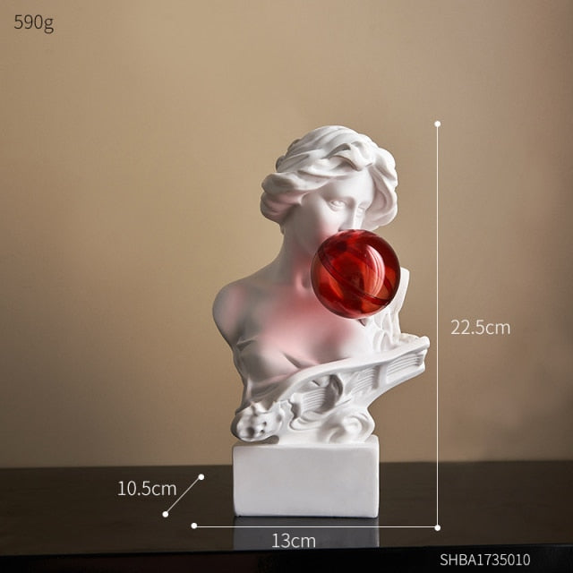 Esculturas Gregas Bubble Red - Design Contemporâneo