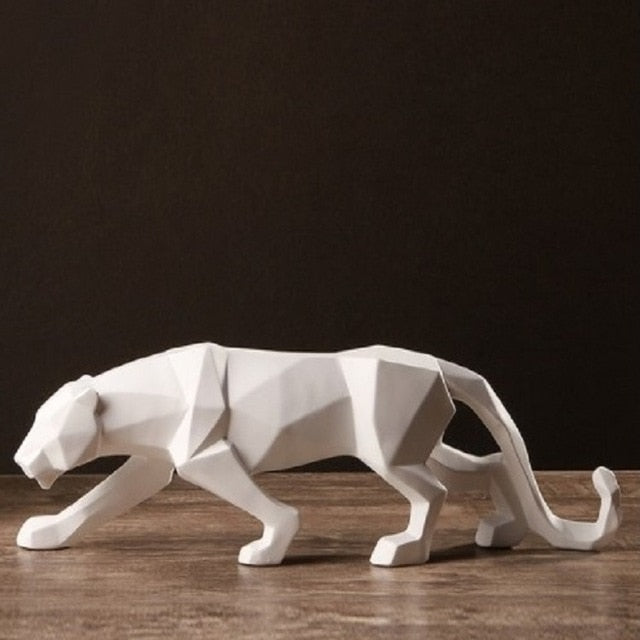 Escultura decorativa Leopardo - *em resina