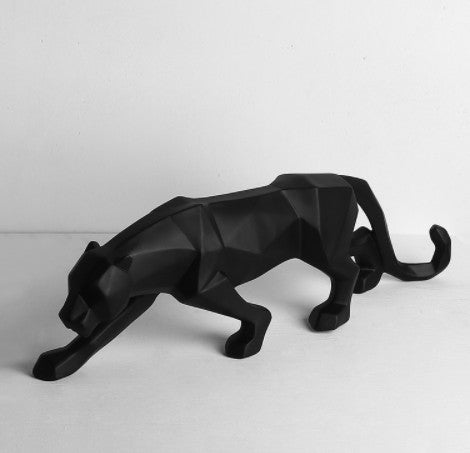 Escultura decorativa Leopardo - *em resina