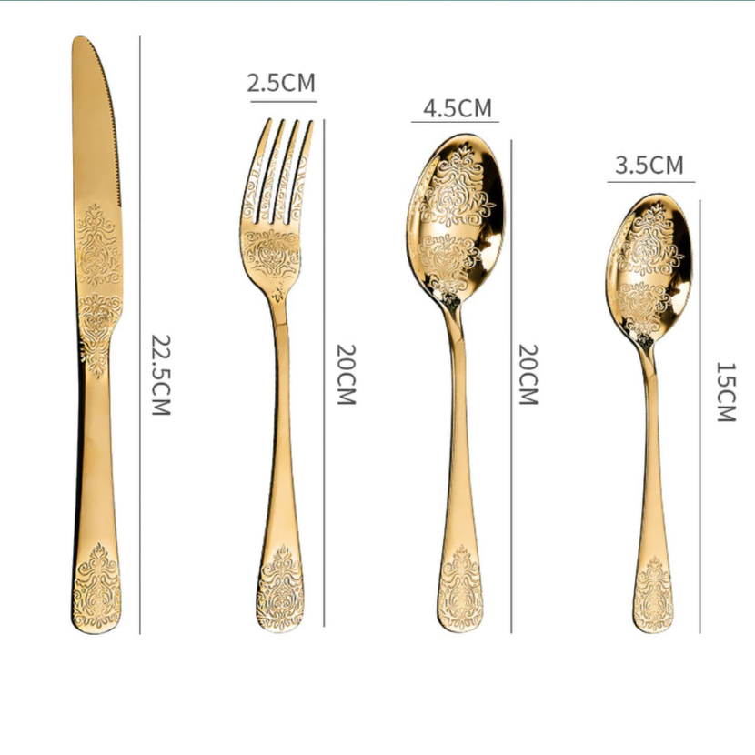 Jogo Talheres Royalty Luxo - 8 ou 16pcs