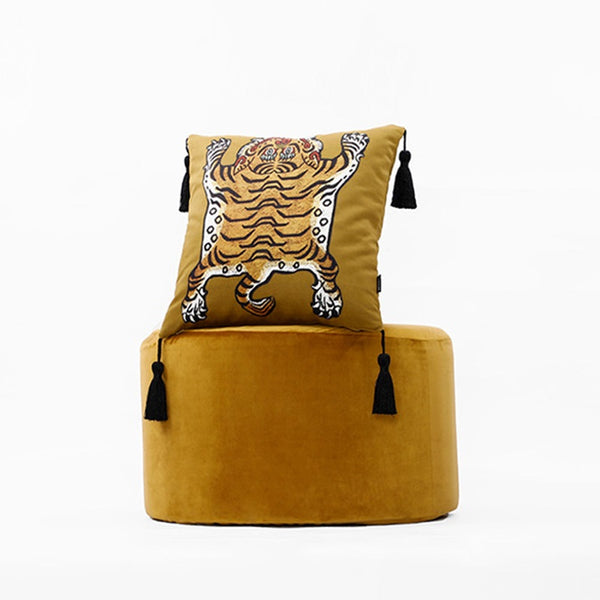 Capa para almofada Tigre Tibetano Luxo - 04 Cores