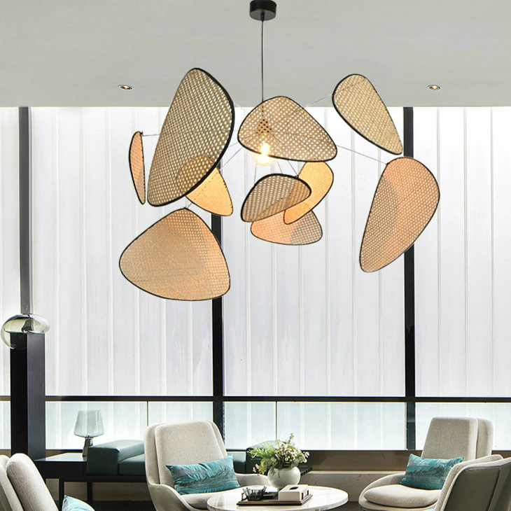 Lustre Bohemian Soho - Em Metal & Rattan