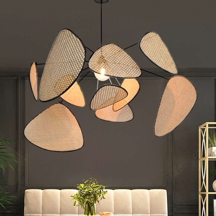 Lustre Bohemian Soho - Em Metal & Rattan