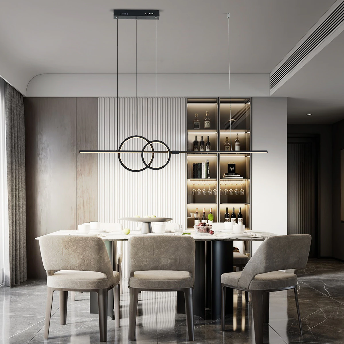 Lustre em led dimerizável Urban - design moderno