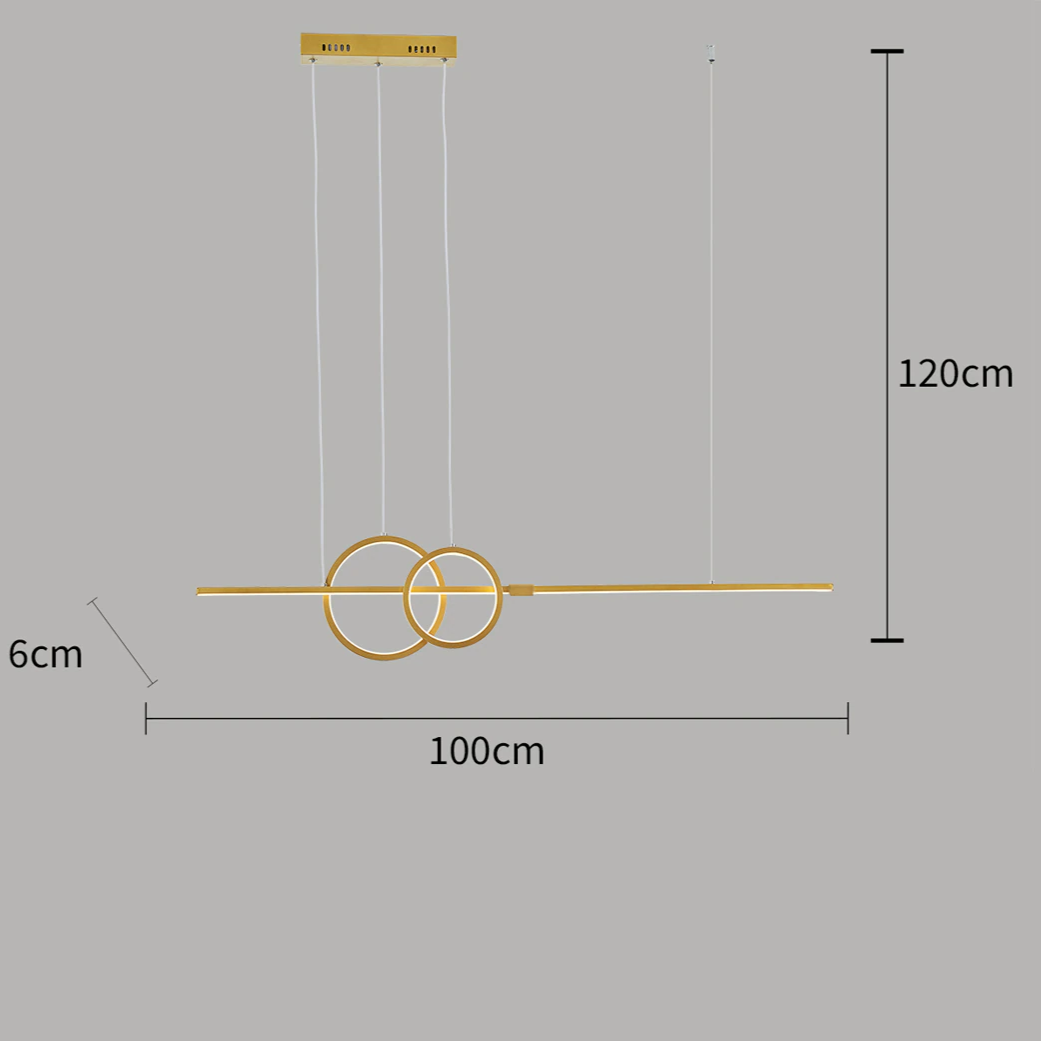 Lustre em led dimerizável Urban - design moderno