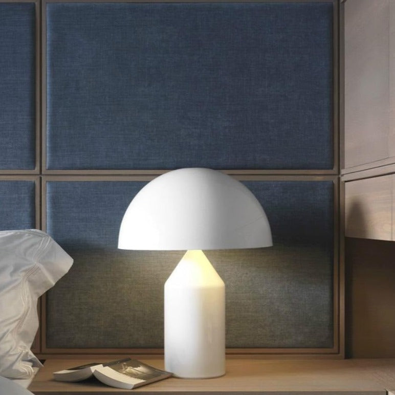 Luminária de Mesa com fio Cogumelo - Em aço inoxidável