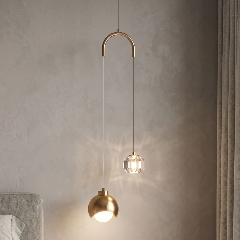 Pendente duplo Equilibrium - Metal & Cristal