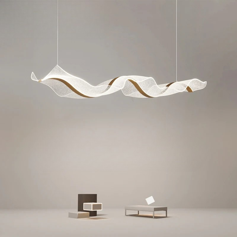 Lustre em led acrílico Wave - 03 Tamanhos