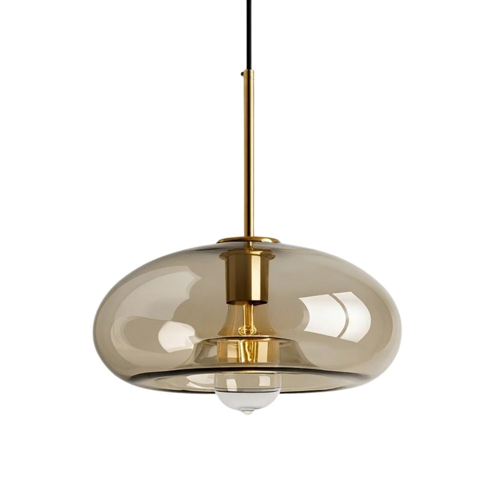 Pendentes Requinte - vidro ambar