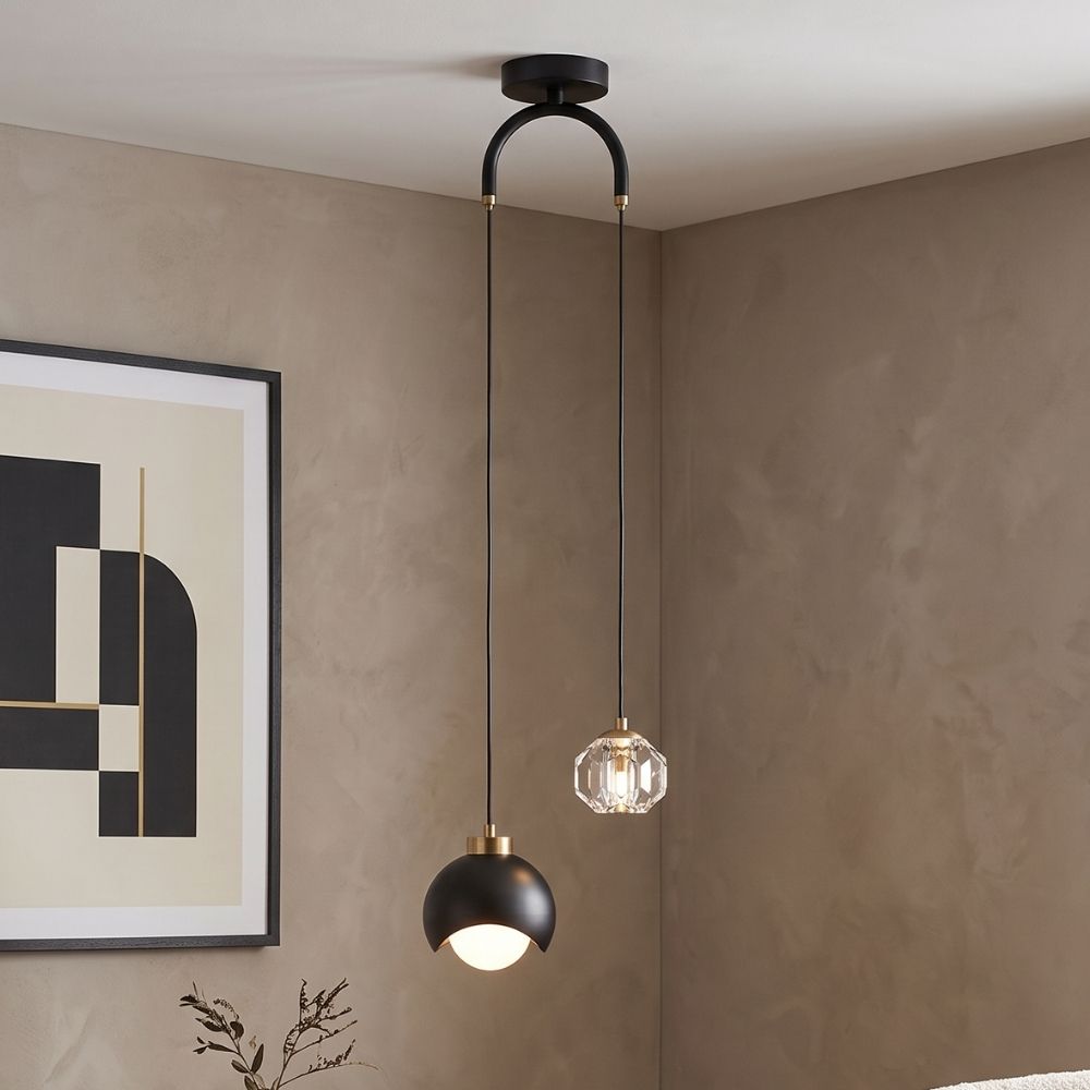 Pendente duplo Equilibrium - Metal & Cristal