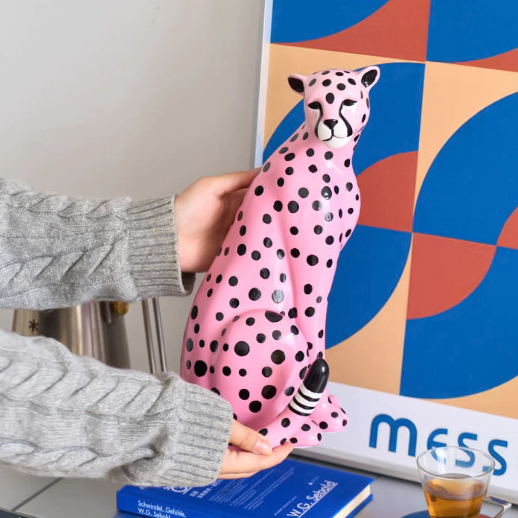 Escultura Pink Pantera - 38cmx22cm