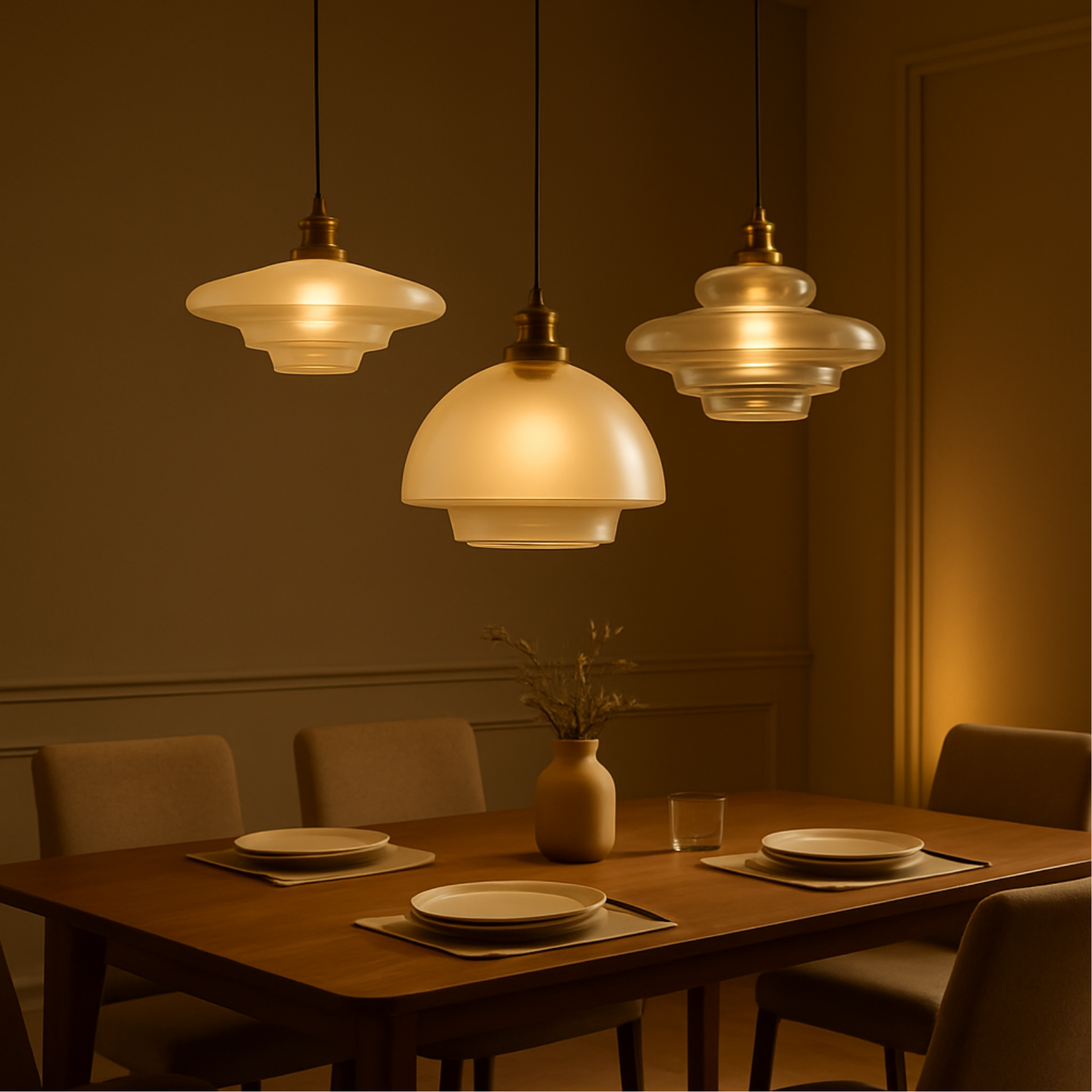 Pendente Sopro vidro transparente - 03 modelos