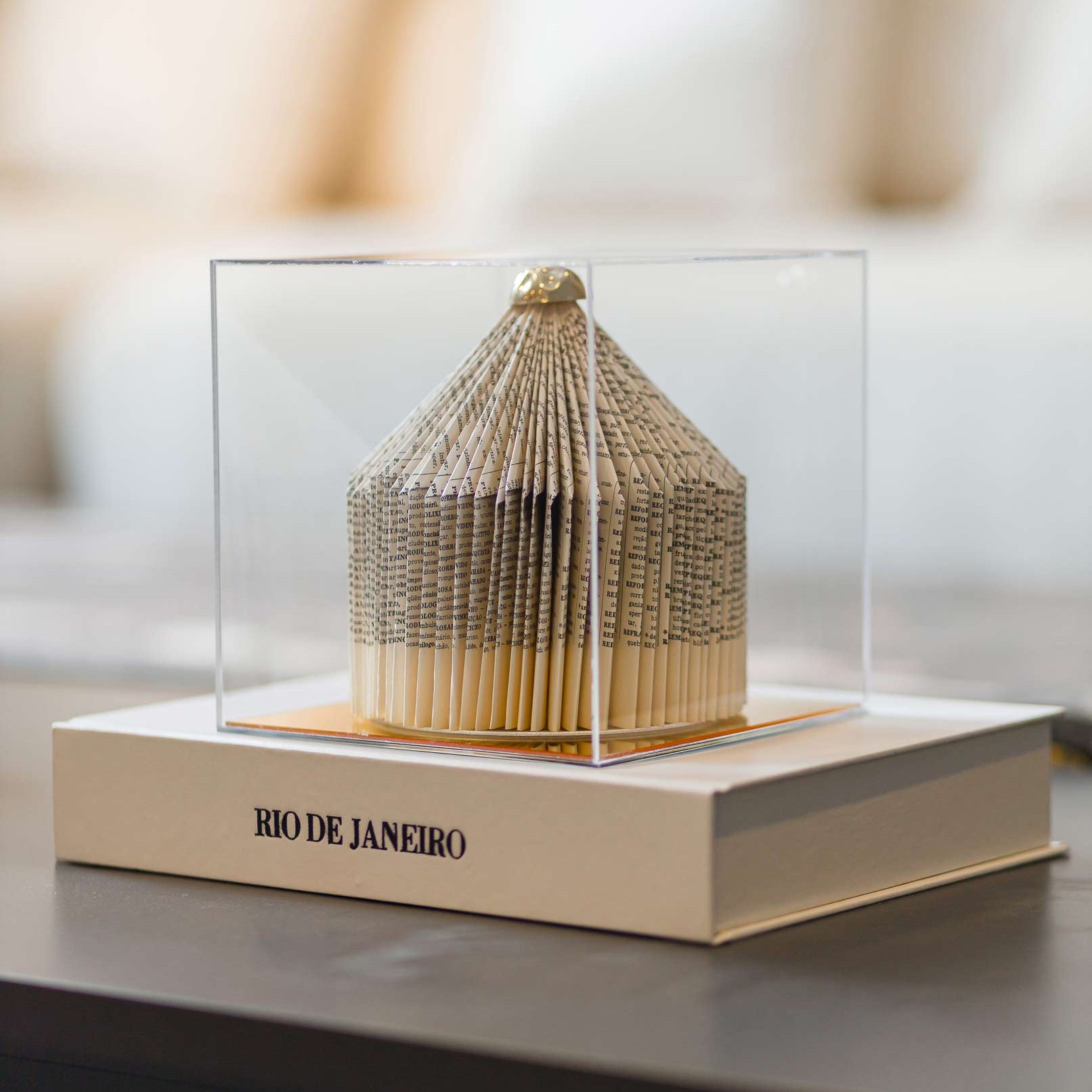 Escultura Contemporânea na Caixa de acrílico