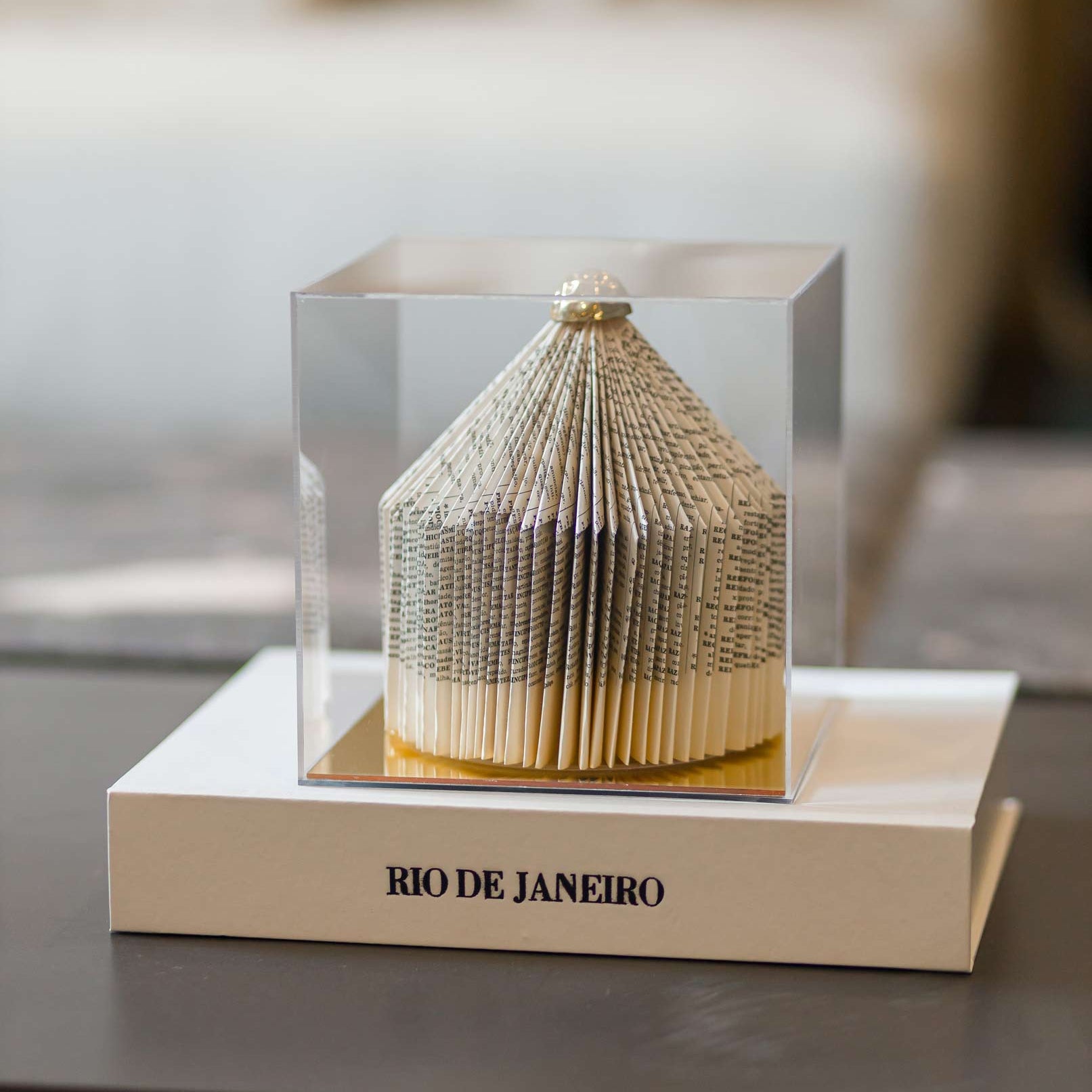 Escultura Contemporânea na Caixa de acrílico
