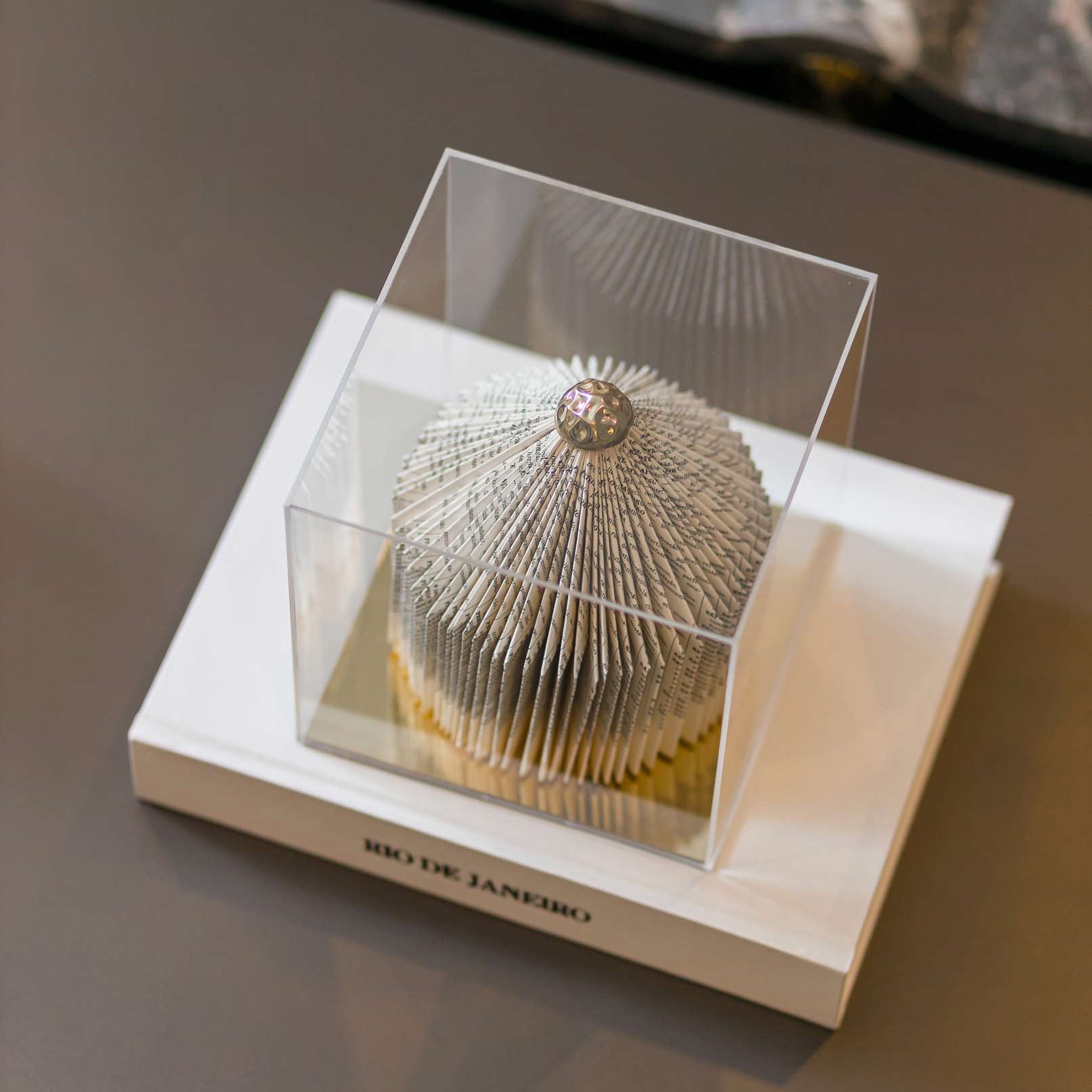 Escultura Contemporânea na Caixa de acrílico