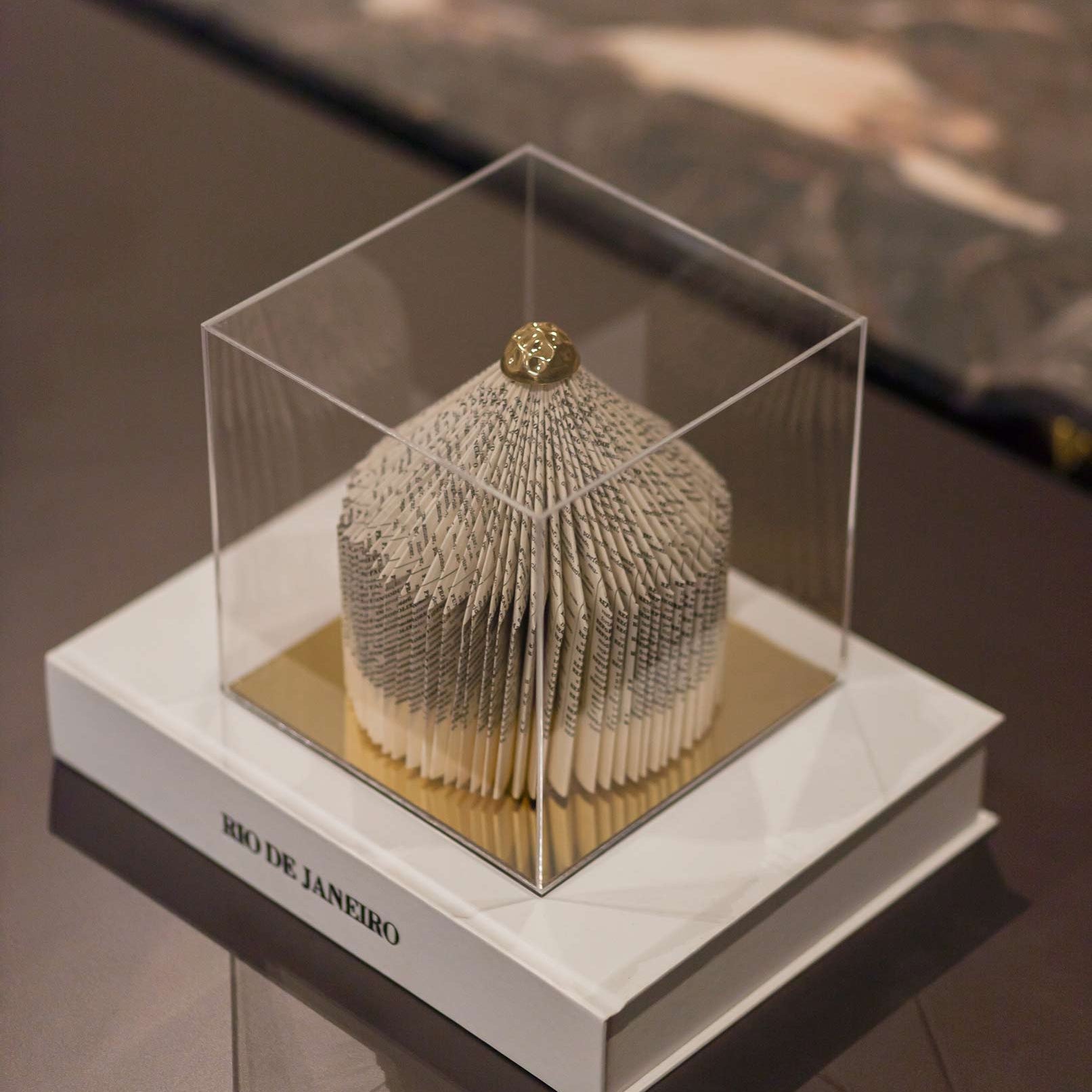 Escultura Contemporânea na Caixa de acrílico