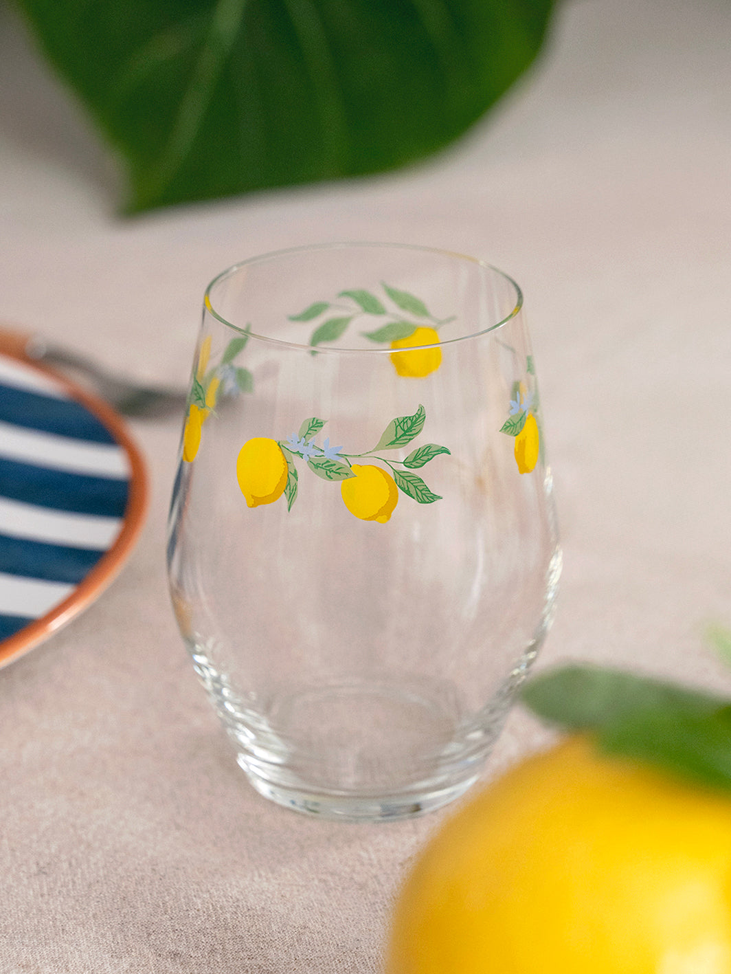 Jogo 6 Copos em cristal Limão Siciliano - 455ml