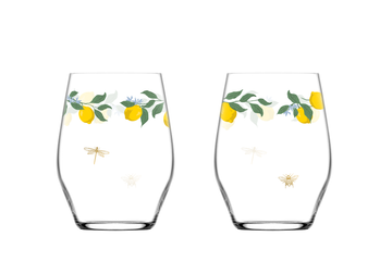 Jogo 6 Copos em cristal Limão Siciliano - 455ml