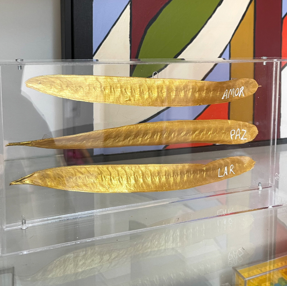 Folhas AMOR, PAZ, LAR