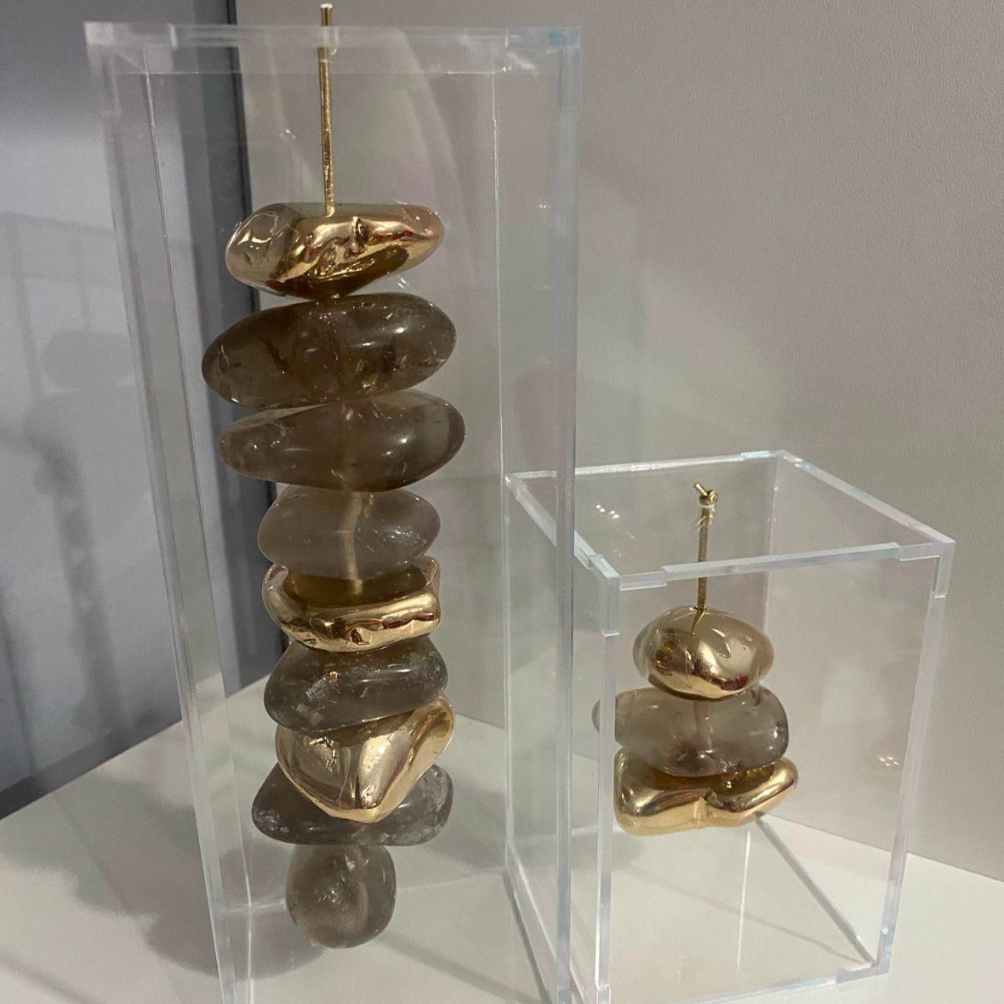 Caixa acrílica com pedras - 10 opções