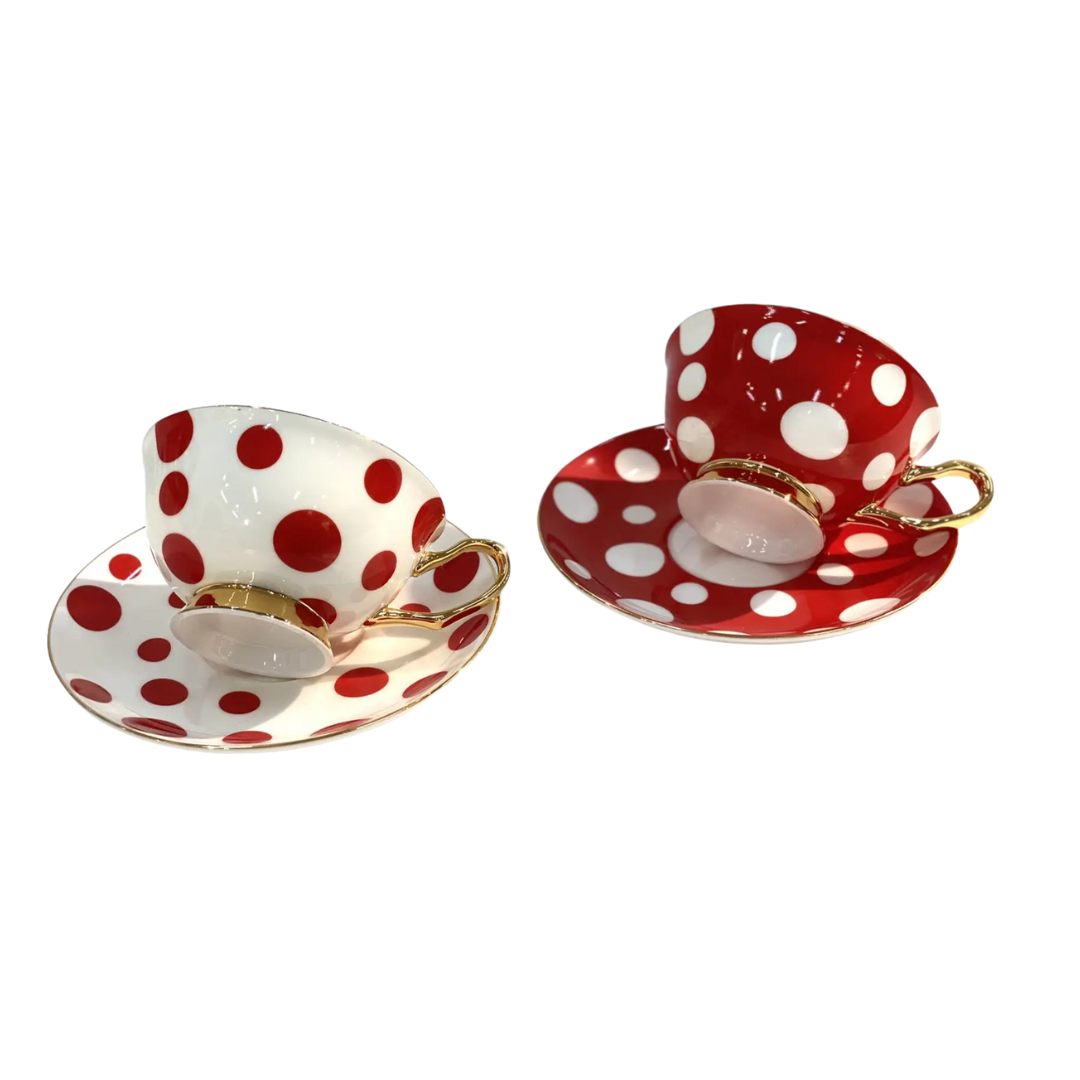 Jogo 4pcs Dots Vermelho