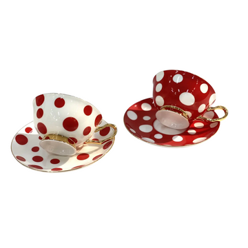 Jogo 4pcs Dots Vermelho