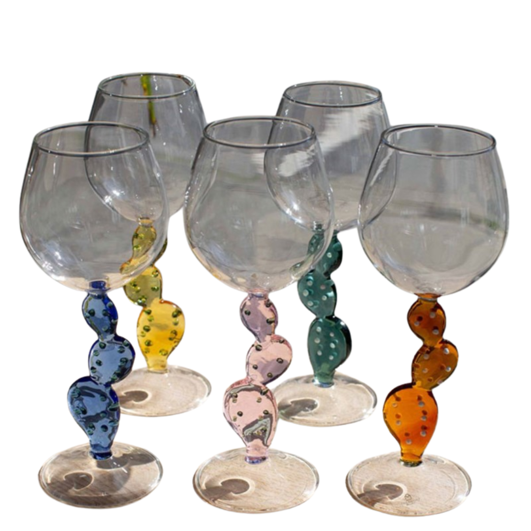 Taças em vidro Cactus - Jogo 2 ou 4pcs
