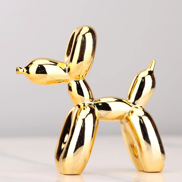 Escultura em resina galvanizada Puppy - Pop Design