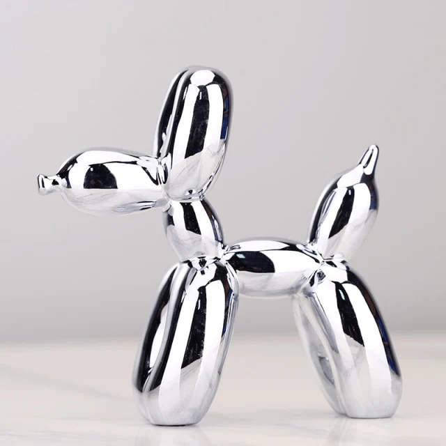 Escultura em resina galvanizada Puppy - Pop Design