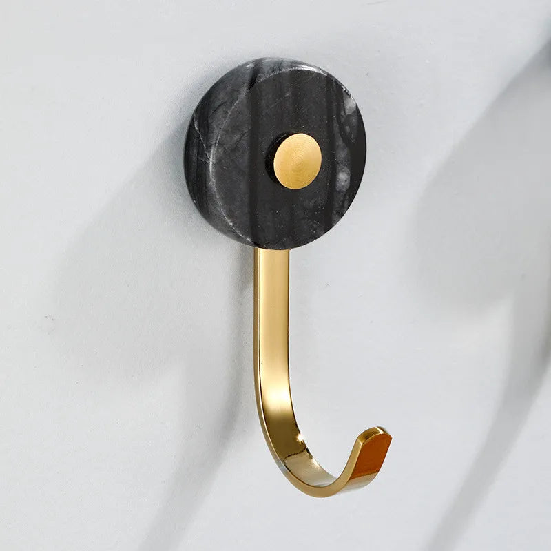 Pendurador Gancho - mármore & metal
